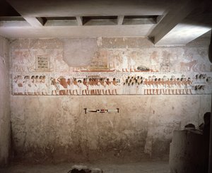 Ramosen haudan sisustus, Uusi kuningaskunta, n. 1360 eKr. (seinämaalaus)