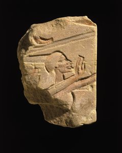 Nubia palvonnan eleenä, Karnakista Egyptistä, Amarna-ajalta, Uudesta kuningaskunnasta, n. 1353-1336 eKr. (hiekkakivi)