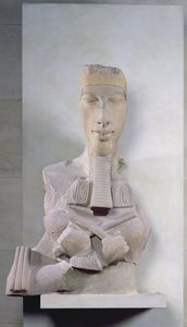 Amenophis IV:n (Akhenaten) Osiris-pilari Karnakista, Amarna-kaudelta, Uusi kuningaskunta, noin 1353-37 eKr. (hiekkakivi)