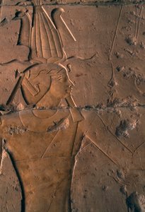 Maalattu reliefi, Hatsepsutin hautajaistemppeli, Deir el-Bahri, Thebanin nekropoli (Unescon maailmanperintöluettelo). tekijältä Egyptian 18th Dynasty