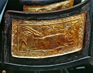 Paneeli lastentuolista, Tutankhamonin haudasta, Uudesta kuningaskunnasta tekijältä Egyptian 18th Dynasty