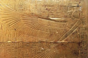 Reliefi toisen hautakappelin takapaneelista, Tutankhamonin aarteet, Egypti, egyptiläinen sivilisaatio, Uusi valtakunta, XVIII dynastia tekijältä Egyptian 18th Dynasty
