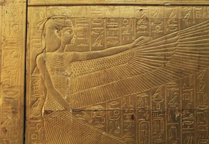 Reliefi toisen hautakappelin takaulkopaneelissa, Tutankhamonin aarrekammio, Egypti, Egyptin sivilisaatio, Uusi valtakunta, XVIII dynastia tekijältä Egyptian 18th Dynasty