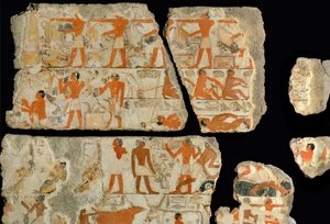 Kohtaus Niilin suolla ... tekijältä Egyptian 18th Dynasty