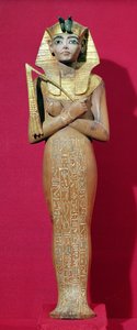 Shabti-hahmo Tutankhamonin haudasta (n. 1370-1352 eKr.) Uusi kuningaskunta (maalattu puu)
