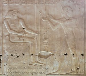 Basrelief, Seti I:n temppeli, Abydos, Egypti tekijältä Egyptian 19th Dynasty