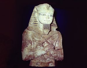 Ramses II:n kolossi (1279-1213 eKr.) yksityiskohta Osiridi-pilarista, Gerf Husseinin temppelistä, Nubiasta, Uudesta kuningaskunnasta (hiekkakivi) tekijältä Egyptian 19th Dynasty