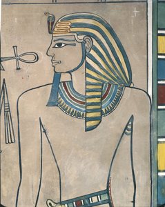 Egypti, Muinainen Thebes, Kuninkaiden laakso, faarao Amenhotep III:n seinämaalaus tekijältä Egyptian 19th Dynasty