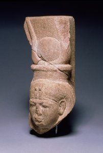 Hathorin pää, Serabit-el-Khadimista Siinain niemimaalta, Uusi valtakunta, n. 1279-1213 eaa. (kvartsiitti).