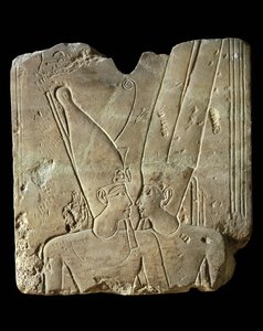Faarao Ramses II ja jumala Amun ... tekijältä Egyptian 19th Dynasty