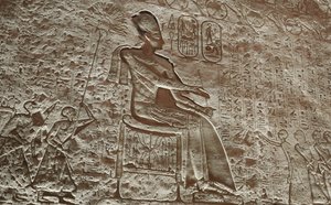 Abu Simbelin suuri temppeli tekijältä Egyptian 19th Dynasty