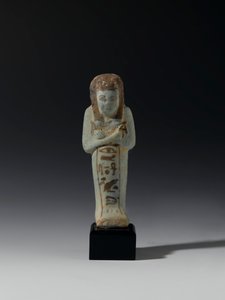 Shabti of Akhesenmut, mahdollisesti Deir el-Bahrista, Uudesta kuningaskunnasta (fajanssi)