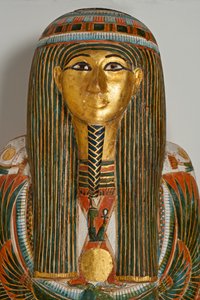 Hautajaisvälineet. Karnakin ylipapin Nekht-ef-Mutin arkku, 924-889 eKr. (maalattu puu). tekijältä Egyptian 22nd Dynasty