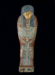 Pedi-Osiriksen arkku, Ptolemaios-kausi (305-30 eKr.) (monivärinen ja kullattu puu)