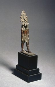 Harsaphen hahmo, pässipäinen jumaluus, myöhäiskausi, noin 600 eKr. (pronssi) tekijältä Egyptian 26th Dynasty