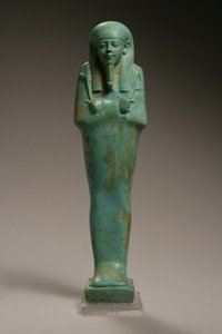Ushabti-hahmo Hekaemsafille, laivaston amiraalille, Amasisin hallituskaudella, 570-526 eKr. (fajansi) (katso kääntöpuoli 270355)