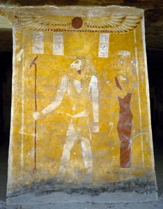 Seinämaalauksia Pa Nentwyn haudasta Bahariya Oasis, Giza, Egypti. Egyptin sivilisaatio, 26. dynastia, 663-525 eKr. tekijältä Egyptian 26th Dynasty