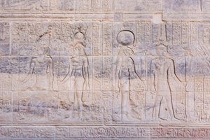 Reliefit Philaen temppelissä, Aswanissa, Egyptissä