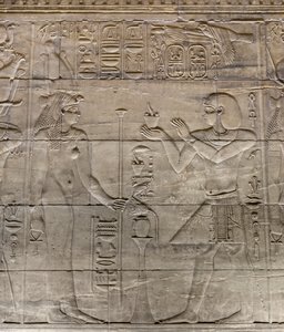 Reliefit sisäisessä pyhäkössä, Philae-temppeli, Aswan, Egypti