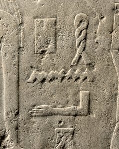 Yksityiskohta Pehenukan reliefistä, vanhasta kuningaskunnasta, 2465-2323 eKr tekijältä Egyptian 5th Dynasty