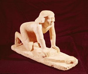 Malli palvelijasta, joka jauhaa viljaa, Old Kingdom, Saqqarasta
