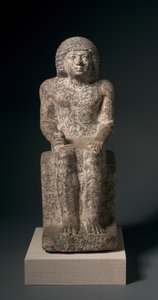 Istuva Nykaran patsas, 2408-2377 eaa tekijältä Egyptian 5th Dynasty