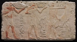 Kolmen uhrintuottajan helpotus, Saqqara, noin 2311-2281 eaa. tekijältä Egyptian 6th Dynasty