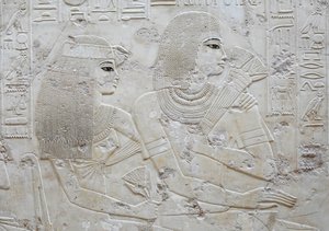 Amenhotep ja hänen vaimonsa May, Ramosen hauta tekijältä Egyptian Egyptian