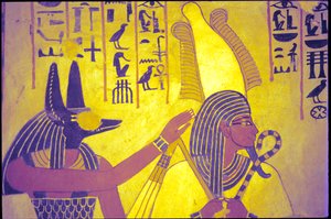 Muinainen Egypti, Seinämaalaus, Sennuferin hauta, Aatelisten hauta, Thebes tekijältä Egyptian Egyptian