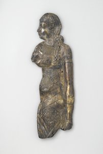 Paneeli, joka kuvaa naishahmoa, mahdollisesti 1. vuosisadalta eKr. (kullattua hyllyhopeaa) tekijältä Egyptian Ptolemaic Period