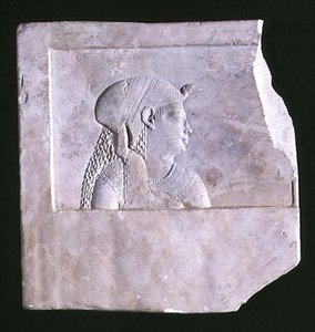 Kuvanveistäjän malli jumalattaresta, n. 246-222 eKr. (kalkkikivi) tekijältä Egyptian Ptolemaic Period