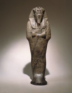 Senkamansekenin Ushabti, Etiopiasta (harmaa kalkkikivi) tekijältä Egyptian School