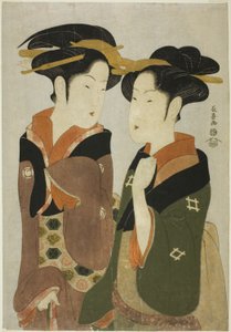 Kan, Izutsuyan tarjoilija ja Ogiyan geisha Fuseya