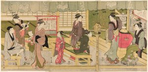 Naniwayan etuhuone (Naniwaya misesaki) tekijältä Eishōsai Chōki