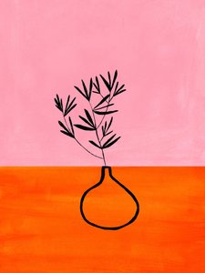Värikäs vaaleanpunainen-oranssi kasvi tekijältä Ejaaz Haniff