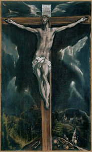Ristiinnaulitseminen (maalaus kankaalle) tekijältä El (1541-1614) Greco