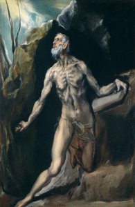 Pyhä Hieronymus, noin 1610-1614 (öljy kankaalle).