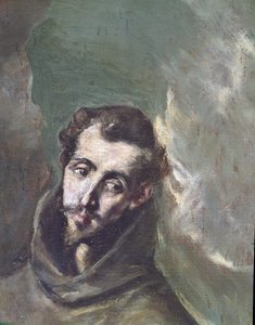 Pyhä Bernardinus Sienalainen tekijältä El (1541-1614) Greco