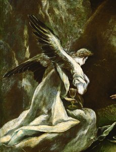 Agonia puutarhassa: enkeli (maalaus kankaalle) tekijältä El (1541-1614) Greco