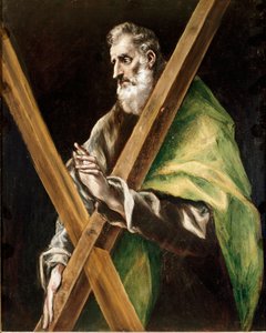 Toledon katedraalin apostolaatti: Pyhä Andre Apotra. Domenikos Theotokopoulos dit El Grecon maalaus (1540-1614) tekijältä El Greco