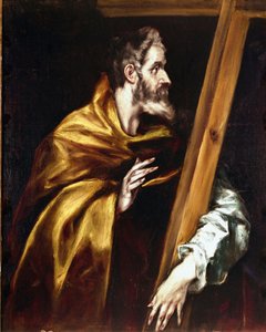 Toledon katedraalin apostolaatti: Apotre Saint Philip. Domenikos Theotokopoulos dit El Grecon maalaus (1540-1614) tekijältä El Greco