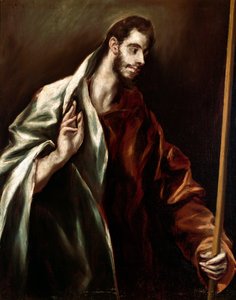 Apotre Saint Thomas. Domenikos Theotokopoulos dit El Grecon maalaus (1540-1614) tekijältä El Greco