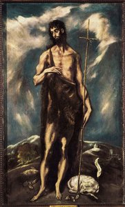 Pyhä Johannes Kastaja, n. 1600-05 (öljy kankaalle) tekijältä El Greco