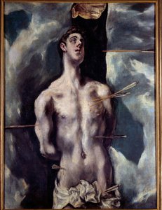 Domenikos Theotokopoulos Dit El Grecon Pyhä Sebastianin maalaus (1540-1614) tekijältä El Greco