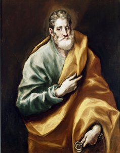 Pyhän Pietarin apotre. Domenikos Theotokopoulos dit El Grecon maalaus (1540-1614) tekijältä El Greco