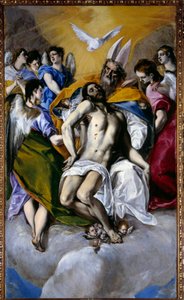 Domenikos Theotokopoulos Dit El Grecon (1540-1614) kolminaisuusmaalaus 1577 su. 3x1,79 m Madrid, Prado-museo tekijältä El Greco