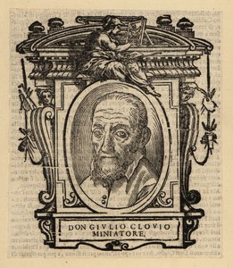 Muotokuva Giorgio Giulio Cloviosta, valaisijasta, miniaturistista ja Kroatiassa syntyneestä taidemaalarista, joka toimii renessanssin Italiassa tekijältä El Domenico (after) Greco