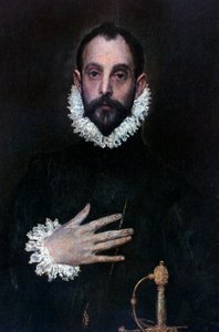 Aatelinen käsi rinnassa, c1577-1584 tekijältä El Greco