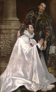 Julián Romero de las Azanas ja hänen suojelijansa Pyhä Julianus tekijältä El Greco