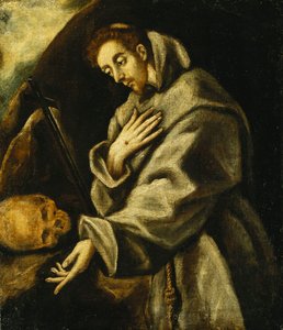 Pyhä Franciscus meditaatiossa, tekijältä El Greco